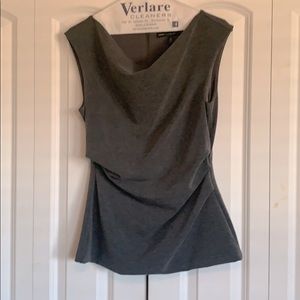 Charcoal grey lined sleeveless blouse